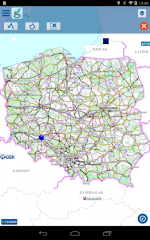 Mapa Polski w aplikacji mobilnej dla systemu Android