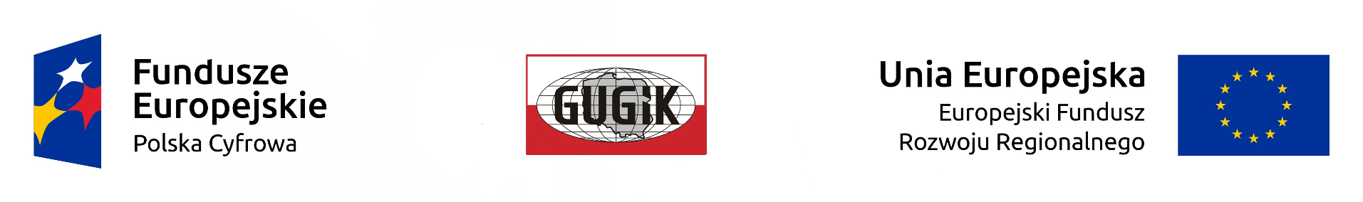 Logotypu UE, POPC oraz GUGiK